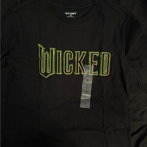 Old Navy Black and Green 'Wicked' Tee